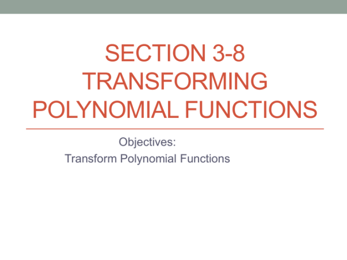 Transforming polynomial functions quiz part 1